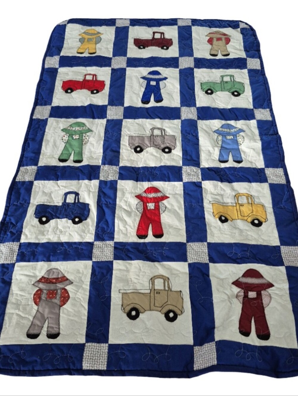 Hand Made Childs Quilt 68 Inches X 42 Inches
